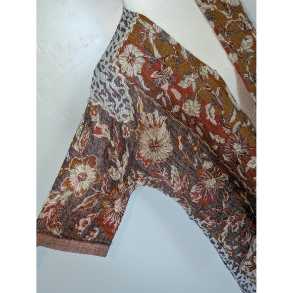 Soft Surroundings Open Cardigan Kimono Small/Medium Fringe Bohemian Chic‎ - Picture 6 of 10